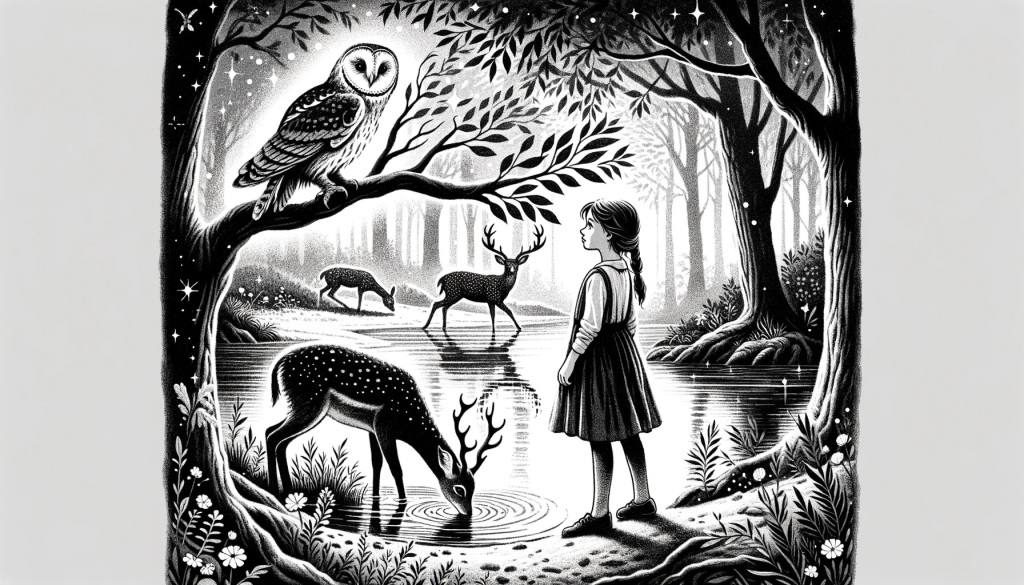 The Girl, the Owl, the Deer and the River